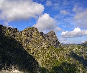 Tatry, Niebo, Góry, Chmury