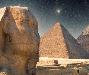 Egipt, Piramidy, Sfinks, Monumenty
