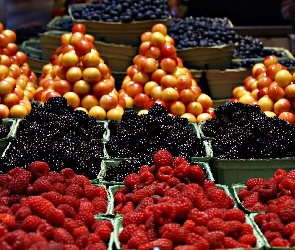 Owoce, Czereśnie, Maliny, Jeżyny