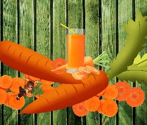 Sok, Marchewka, Grafika, Laleczka