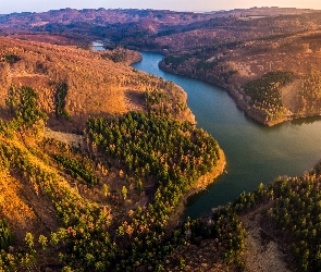 Rzeka, Czechy, Las, Góry