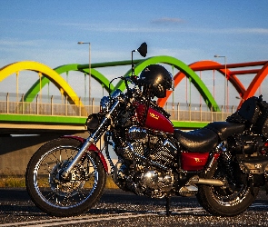 Motor, Motocykl, Most., XV535, Virago, Chopper, Yamaha