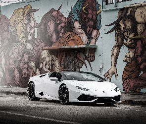 Lamborghini, Graffiti, Samochód