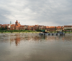 Grudziądz, Miasto, Rzeka, Krajobraz, Wisła, Błonia Wiślane