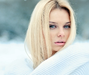 Blondynka, Szal, Kobieta