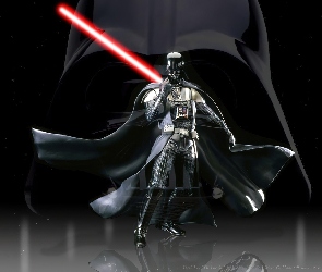 laser, postać, czarna, peleryna, Star Wars