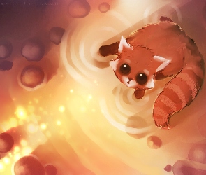Grafika, 2D, Panda Czerwona