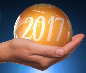Dłoń, Szczęśliwego Nowego Roku 2017, Kula