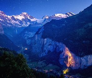 Szwajcaria, Wodospad Staubbachfall, Dolina Lauterbrunnental, Kanton Berno