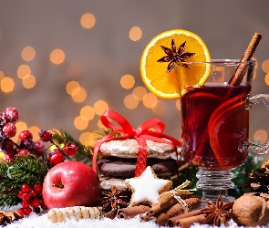 Kompozycja, Herbata, Pierniki, Świąteczna