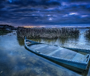 Łódka, Trzcina, Jezioro