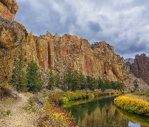 Skały, Stany Zjednoczone, Oregon, Park Stanowy Smith Rock, Rzeka