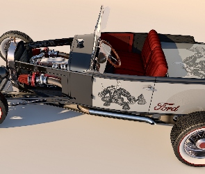 Zabytkowy, Hot Rod, 1930, Ford Model A