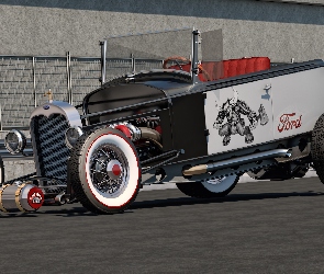 Zabytkowy, Hot Rod, 1930, Ford Model A