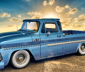 Zabytkowy, 1965, Chevrolet C10, Niebieski