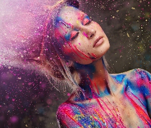Bodypainting, Farba, Melissa Lingafelt, Kolorowa