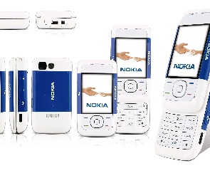 Nokia 5200, Biała, Niebieska