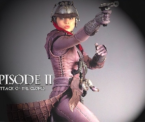 pistolet, kostium, Star Wars, kobieta