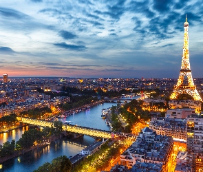Francja, Zdjęcie miasta, Wieża Eiffla, Paryż