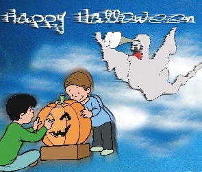 duch , dzieci, Halloween