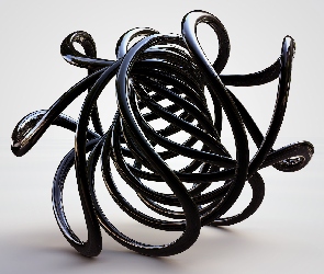 Czarny, Obiekt, Grafika 3D