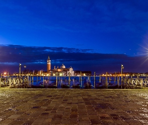 San Giorgio Maggiore, Włochy, Latarnie, Wenecja, Kanał