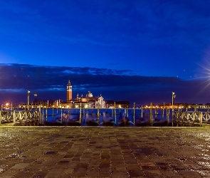 Kanał, Włochy, Wenecja, Latarnie, San Giorgio Maggiore