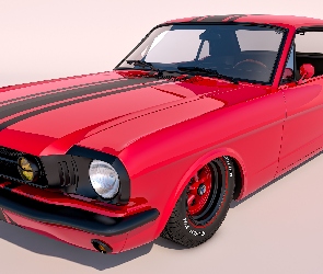 Zabytkowy, 1965, Ford Mustang GT Coupe