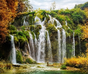 Chorwacja, Wodospad, Park Narodowy Jezior Plitwickich, Plitvice
