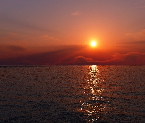 Morze, Zachód Słońca