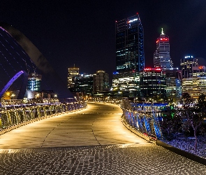 Most, Noc, Perth, Elizabeth Quay Bridge, Australia