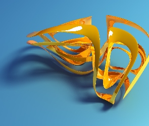 Żółty, Obiekt, Grafika 3D