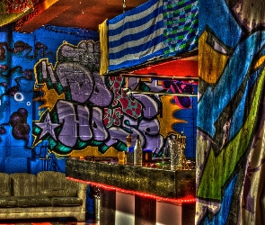 Wnętrze, Graffiti, Klub