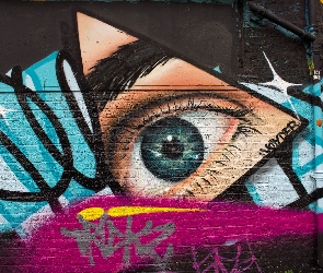 Mural, Street art, Oko