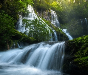 Rzeka, Las, Stan Georgia, Stany Zjednoczone, Panther Creek Falls, Wodospad