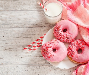 Pączki, Donuty, Mleko