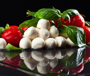 Pomidory, Ser mozzarella