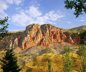 Prowincja Wajoc Dzor, Góry, Skały, Czerwone, Armenia