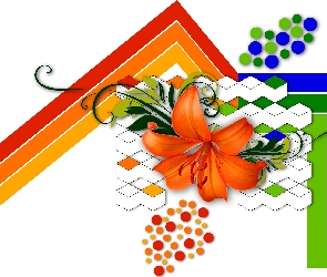2D, Lilia, Geometryczne, Figury, Grafika