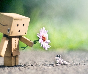 Kartonowy, Kwiat, Żaba, Ludzik, Danbo