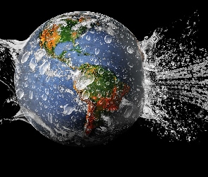 Planeta Ziemia, Grafika 3D, Woda