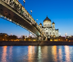 Rosja, Rzeka, Sobór Chrystusa Zbawiciela, Most, Moskwa