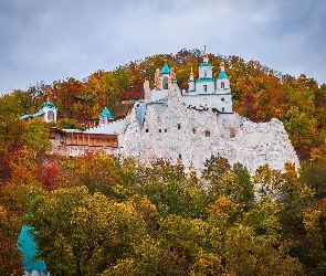 Ławra Świętogórska, Jesień, Lasy, Klasztor, Ukraina