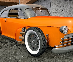 Zabytkowy, 1948, Chevrolet Fleetline, Pomarańczowy