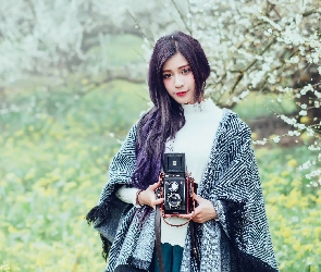 Azjatka, Aparat Fotograficzny Start 66, Kobieta