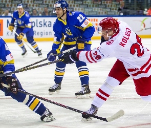 Zawodnicy, Mecz Polska - Ukraina, Mistrzostwa Świata Dywizji 1A Kraków 2015, Marcin Kolusz, Hokej