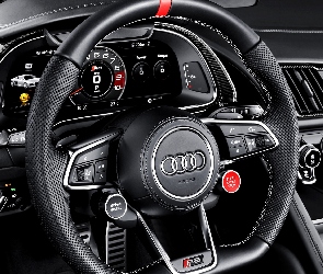 Audi R8 Sport Edition, Kierownica, Wnętrze, 2017