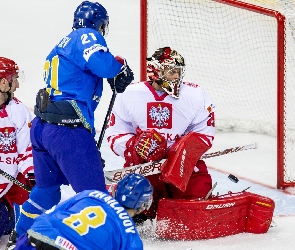 Hokej, Polska-Kazachstan, Mecz, 2015, Mistrzostwa Świata, Bramka, Bramkarz, Rafał Radziszewski, Zawodnicy