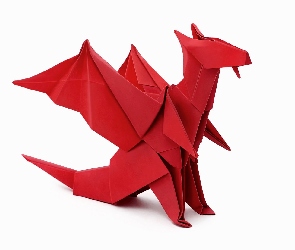 Origami, Smok, Czerwony