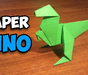 Origami, Dinozaur, Zielony